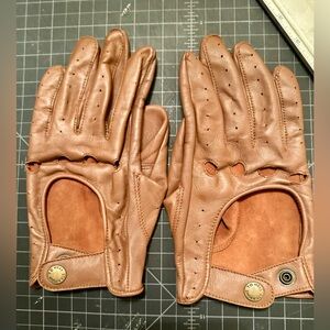 Straight to Hell STH Tan Leather Bullitt Driving Gloves - L 8.5”